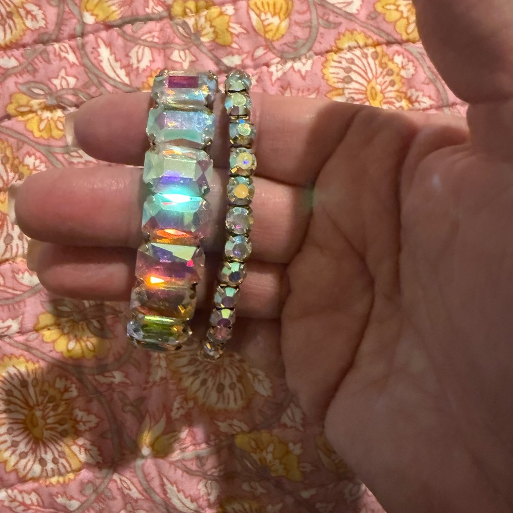 Iridescent Crystal Bracelet Set